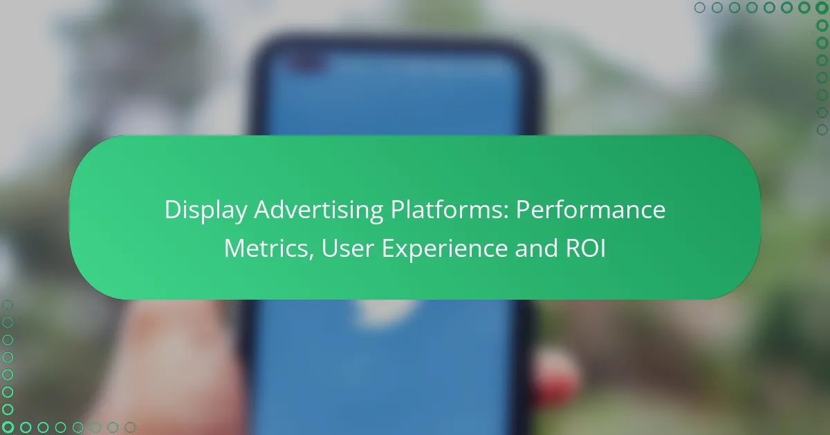 Display Advertising Platforms: Performance Metrics, User Experience and ROI