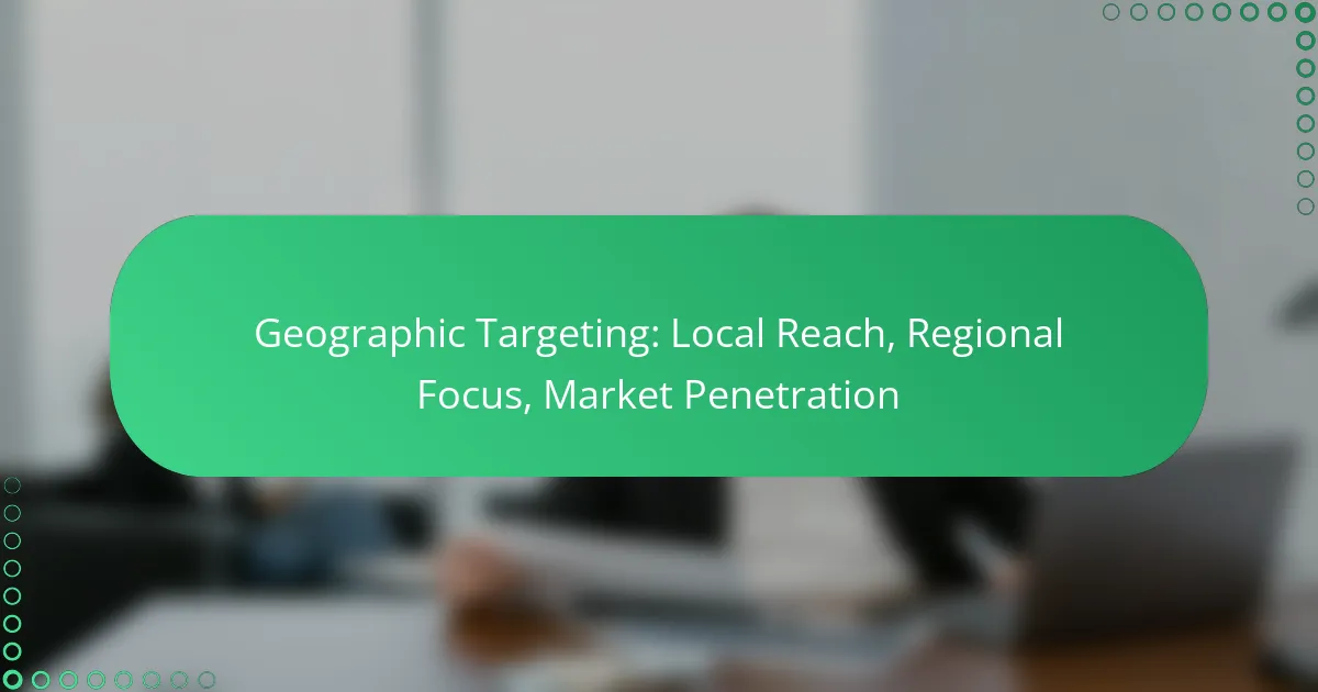 Geographic Targeting: Local Reach, Regional Focus, Market Penetration