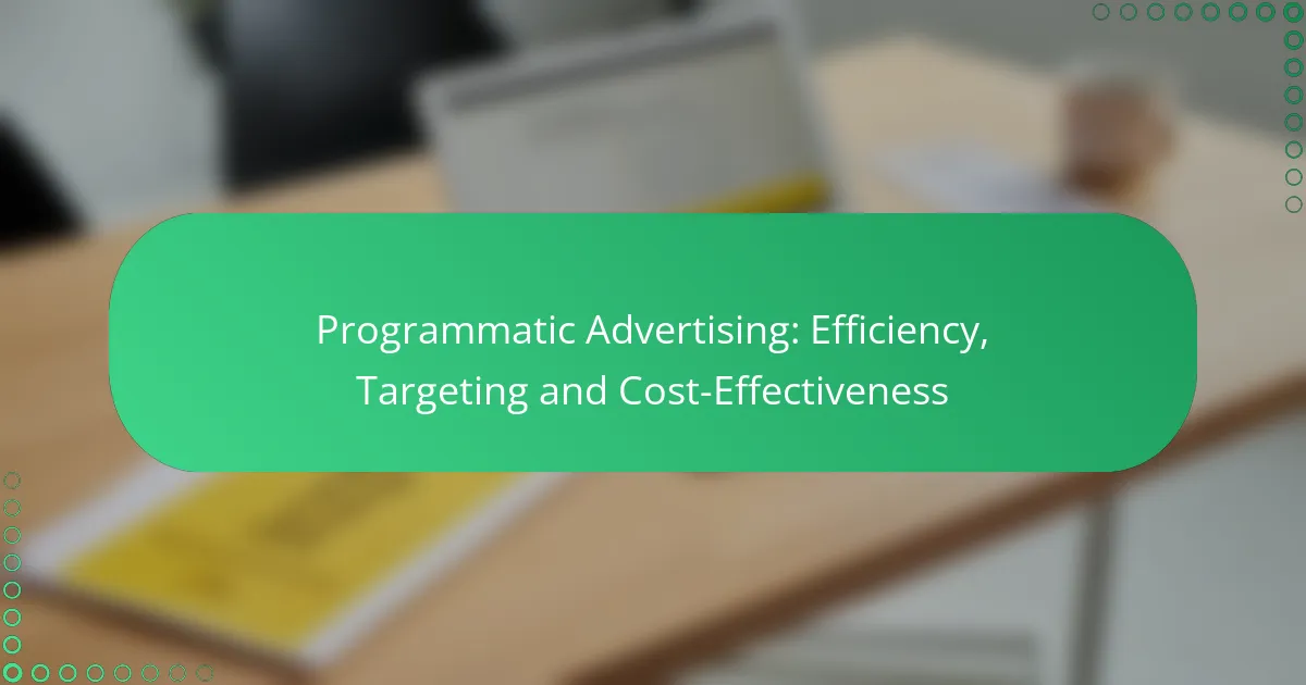 Programmatic Advertising: Efficiency, Targeting and Cost-Effectiveness