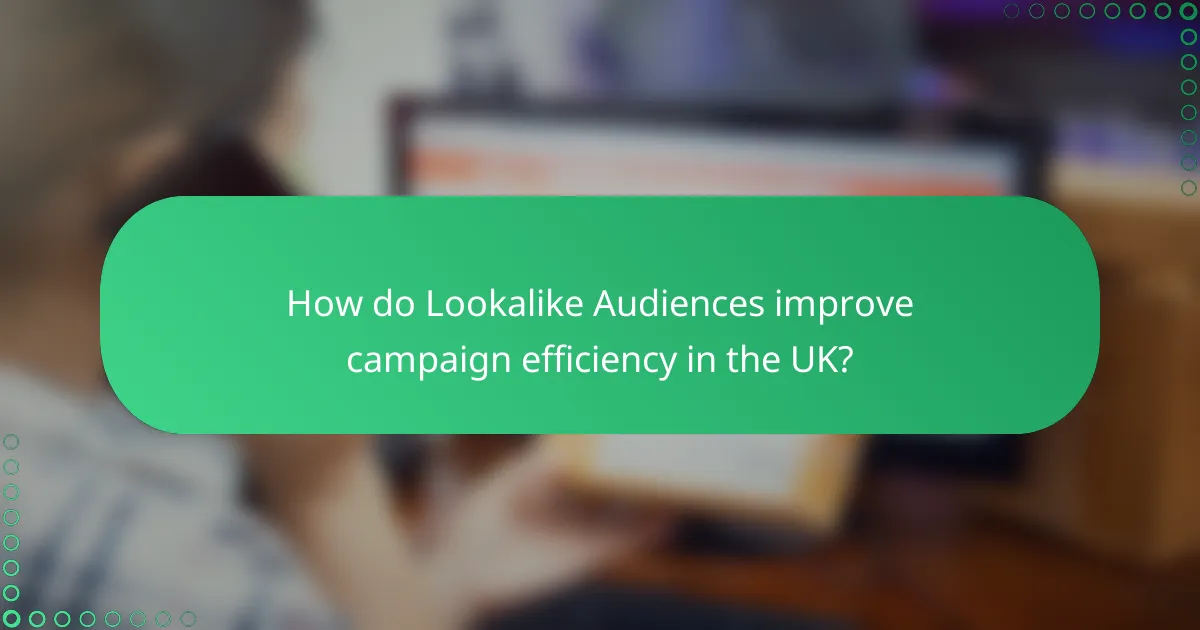 How do Lookalike Audiences improve campaign efficiency in the UK?