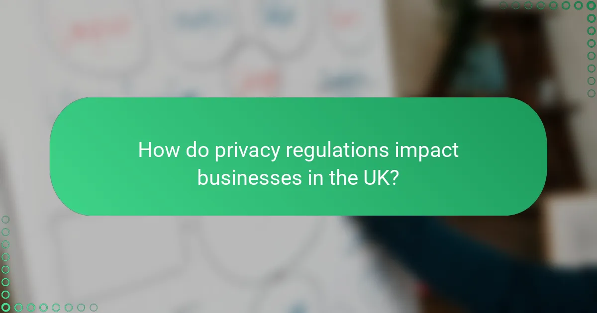 How do privacy regulations impact businesses in the UK?