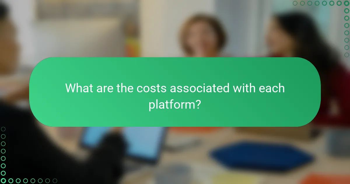 What are the costs associated with each platform?