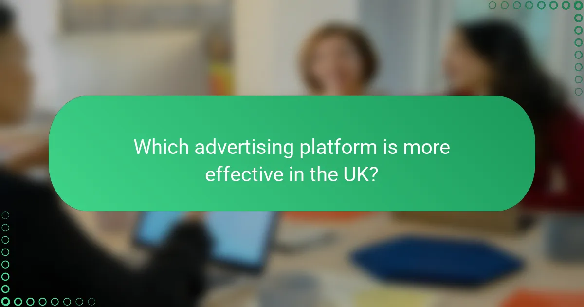 Which advertising platform is more effective in the UK?